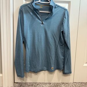 Carhartt Women’s Light Blue Quarter-Zip Pullover